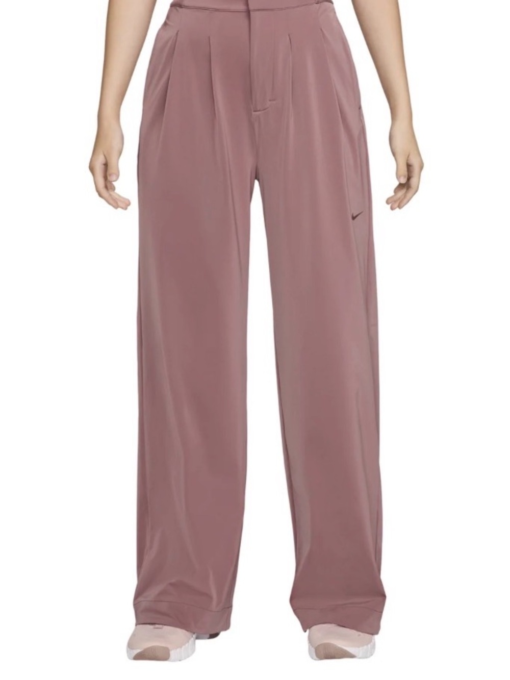 Nike Women's Wide-Leg Track Pants in Dusty Rose